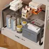 Estante de Almacenamiento Expandible por Niveles para Gabinete Principal, Solución de Almacenamiento para Gabinetes Profundos de Dormitorio, Organizador de Almacenamiento por Niveles para Gabinetes de Oficina