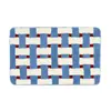 Alfombra de suelo simple de cuadros flockeada para uso doméstico, alfombra de suelo para dormitorio, alfombrilla absorbente para pies para entrada de baño, inodoro y aseo