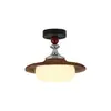 Lámpara de Techo para Balcón y Pasillo Estilo Retro Francés, Lámpara para Entrada y Pasillo Madera de Nogal Vintage Grano de Madera Wabi-Sabi, Lámpara para Entrada y Vestidor