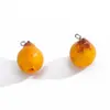 Pendente Divertido de Frutas 3D em Resina Simulação Acessórios para Colar Chaveiro Pintados à Mão Pingente Decorativo