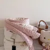 Colcha Acolchada de Algodón Puro Doble Capa de Gasa con Estampado de Frijol Núcleo para Cama Doble Colcha de Primavera/Otoño Colcha para Dormitorio Individual Cuatro Estaciones Engrosada Cálida Lavable a Máquina