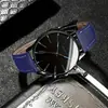 Nuevo modelo de reloj de negocios con esfera grande para hombre, reloj de cuarzo moderno, reloj de pulsera ultradelgado, reloj con correa de cuero, venta al por mayor