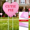 2027 Nuevo letrero para jardín del Día de San Valentín, letrero para fiesta de boda del Día de San Valentín al aire libre, con forma de corazón para jardín, patio, césped