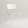 Cadeira de Jantar Doméstica Simples Moderna Nórdica Cadeira de Ferro Cadeira de Restaurante com Encosto Empilhável Plástico Espesso Criativo Banco