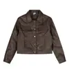 Chaqueta de Cuero Versátil Estilo Americano para Mujer, Nueva Moda Otoño 2025, Elegante Chaqueta de Cuero Biker Ajustada