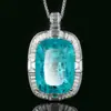 2026 Nuevo Producto Zhuang Shengsheng Joyería Base de Cobre Chapado en Oro Esmeralda Sintética Colgante de Lujo Ligero Collar Piedra Principal 20*28