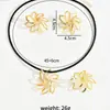 Collar Hueco de Flor de Moda Europea y Americana Transfronterizo Gargantilla Versátil Juego de Joyería de Alta Gama para Mujer