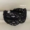 Faixa de Cabeça de Renda Trançada para Mulheres, Acessório de Cabeça Boêmio, Design de Nicho, Acessórios de Faixa de Cabeça de Aba Larga, Acessórios de Cabelo Retro de Alta Qualidade