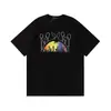 Camiseta de Manga Curta para Casal Amiri Pomba da Paz Tinta Flow Grafite Lettering 230g Série Coleção Estampa Clássica do Logo