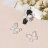 2024 Nova Manicure Tridimensional Oca Borboleta Olho de Gato Joias Luz Luxo Casual Liga Diamante Acessórios de Unha