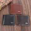 Cartera corta para hombre transfronteriza, retro, con múltiples ranuras para tarjetas, gran capacidad, monedero casual, venta al por mayor de fábrica