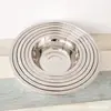 Batea gruesa no magnética de acero inoxidable 201 al por mayor para restaurante, comedor, tazón de sopa, tazón para verduras, tazón de sopa, tazón redondo de acero