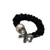 Anel de Cabelo de Diamante Borboleta de Moda de Luxo Celebridade da Internet Feminina Pérola Elegante Rabo de Cavalo Título Estilo Coreano Versátil Acessórios de Cabelo Bola