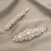 Presilha de cabelo de pérola estilo coreano para meninas, simples e estilosa, alto valor estético, adequada para uso diário, presilha lateral para franja e cabelos soltos, acessório de cabelo de presilha lateral de uma linha