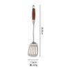 Espátula de aço inoxidável 304 com cabo de madeira de pereira utensílios de cozinha para cozinhar concha para sopa pá para refogar conjunto de utensílios de cozinha