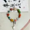 Pulseira de Cerâmica Jingdezhen Pulseira Estilo Étnico Joia de Círculo Único Pulseira de Contas com Fio Elástico Feito à Mão Fabricante Fornecedor