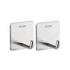 Ganchos Adhesivos Fuertes de Acero Inoxidable Sin Perforación para Paredes de Baño y Cocina, Colgadores para Abrigos, Ganchos Metálicos para Pared de Cocina, Gancho Individual