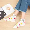 Calcetines de Crayón para Mujer, Dibujos Animados Jacquard de Algodón, Calcetines Bajos para Mujer, Calcetines Cortos de Primavera y Verano, Calcetines de Dibujos Animados Versátiles, Calcetines de Moda INS