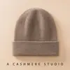 Chapéu Casual de Caxemira 100% Pura com Camada Dupla para Homens e Mulheres, Chapéu de Tricô Versátil, Chapéu Quente Espessado, Chapéu de Lã Tricotado, Chapéu para Frio