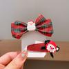 Accesorios para el Cabello de Navidad Niños Sombrero Lindo Pasador Celebridad de Internet Malla Tridimensional Lazo Pinza de Pato Pinza Superior de Astas