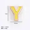 Accesorios Populares de Letras Perforadas Aleación Aceite Goteando 26 Cuentas de Letras Pulsera DIY Accesorios de Joyería de Aleación Venta al por Mayor