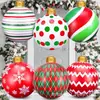 Bola de Natal Inflável de PVC Transfronteiriça com Luz LED Decoração de Atmosfera Natalina Bola do Papai Noel Decoração de Jardim Bola Ornamentada Suspensa