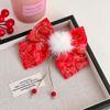 Ano novo menina princesa arco coroa cocar crianças hairpin não machuca cabelo bebê vermelho acessórios de cabelo Ano Novo hairpin