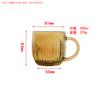 Taza con asa con patrón de espada 280 ml taza de café de algas marinas de aspecto elegante KTV bar copa de whisky vino vaso taza de té engrosada