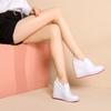 Zapatos de Mujer con Altura Interior de 12 cm Piel Genuina Suela Gruesa Zapatos Blancos Primavera y Verano para Mujer Estilo Coreano Versátiles Mocasines Talla Pequeña 32 33 Zapatos Casuales