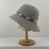 Novo Chapéu de Pescador de Palha Estilo Étnico para Mulheres, Chapéu de Palha de Aba Larga, Chapéu de Praia, Chapéu Protetor Solar Emagrecedor
