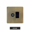 Enchufe de Pared Retro de Palanca Cepillada Bronce Hong Kong Singapur Malasia Oriente Medio Estándar Británico 13A