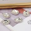 En stock al por mayor cadena de garra octagonal hebilla de cristal de diamante cosida a mano vestido hecho a mano velo vestido de novia joyería diamante cosido a mano