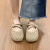 Pantuflas Baotou para Mujer 2026 Primavera y Verano Nuevo Estilo Lazo Dulce Calado Cómodas de Exterior Planas Perezosas Medias Pantuflas