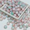 Cuentas de vidrio al por mayor, tarjeta de 10 mm, proteína de jade rota, en stock, pulsera de bricolaje de alta calidad, material de cuentas, cuentas florales de palomitas de maíz