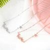 Hermoso collar de estrella pequeña de plata esterlina S925, conjunto de 6 lluvias de meteoritos, cadena de clavícula coreana, joyería al por mayor