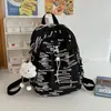 Mochila Escolar de Alto Valor da Moda Transfronteiriça para Alunas do Ensino Fundamental e Médio Design de Nicho Simples Mochila Versátil