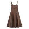 Aliexpress Transfronterizo Ropa Europea y Americana al por Mayor 2025 Principios de Primavera Nuevo Vestido Midi de Lunares