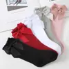 Calcetines para Bebé Estilo Primavera y Otoño, Calcetines hasta la Rodilla con Lazo Grande, Calcetines Rosa Princesa, Calcetines Florales para Bebés Niñas, Calcetines de Media Pantorrilla