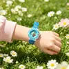 Reloj infantil de dibujos animados electrónico luminoso lindo Labubu para niña de muñeca estudiante de primaria digital con manecillas de cuarzo