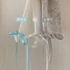 Serie Hada de Verano Tres Colores Moño Corte en el Talón Diseño de Cinta Burbuja Encaje Calcetines de Media Pantorrilla para Niñas