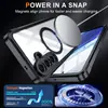 Adecuado para Samsung Galaxy S26FE, funda de teléfono transparente con vidrio templado, cobertura total, funda de teléfono magnética MagSafe.