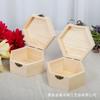 Caja de Madera Hexagonal Caja de Empaque para Joyería con Flores Caja de Empaque para Regalos Madera Maciza Caja Pequeña de Almacenamiento Almacenamiento con Cajón Caja de Almacenamiento de Escritorio
