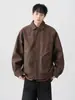 Chaqueta de cuero estilo callejero americano para hombre, nueva colección 2026, corte limpio, marca de moda Medela, chaqueta de motociclista casual holgada