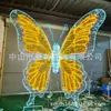 Lámpara de Mariposa Caja de Regalo Decoración de Árbol de Navidad Árbol Patrón Luminoso Forma Paisaje Luz Comercial de Cruce con Escultura Arte de Hierro