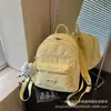 Moda Estudante Universitário Carta Mochila de Ombro Duplo Feminina Verão 2026 Nova Mochila de Grande Capacidade Bolsa Escolar de Estudante
