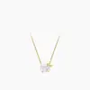 Colar de Gatinho com Zircônia Cúbica Feminino Simples Versátil Corrente para Clavícula Laço Toque de Luxo Leve Ouro Brincos de Tarraxa Gatinho KT