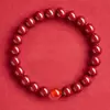 Loja de Fábrica Autêntica Pulseira de Cinábrio para Mulheres, Pulseira Genuína de Pedra Bruta de Cristal Natural, Pode Ser Enviada em Nome de Outros