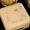 Pulseira Estrela para Mulheres, Pulseira Deusa, Joia de Aço Titânio que Não Desbota, Presente de Festival, Design de Lua, Estilo Coreano Simples, Versátil e Única