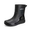 Nuevos Zapatos de Lluvia para Hombre Zapatos de Agua Caña Media Cinturilla Elástica Zapatos de Goma Antideslizantes Ropa de Exterior Pesca Suela Suave Lavado de Autos Jinete Botas de Lluvia para Hombre