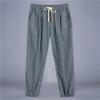 Verano Nuevo Pantalón de Lino para Hombre Color Sólido Talla Grande Pantalón Jogger Pantalón Harem Pantalón Corto Pantalón Casual para Hombre Pierna Recta Holgado
